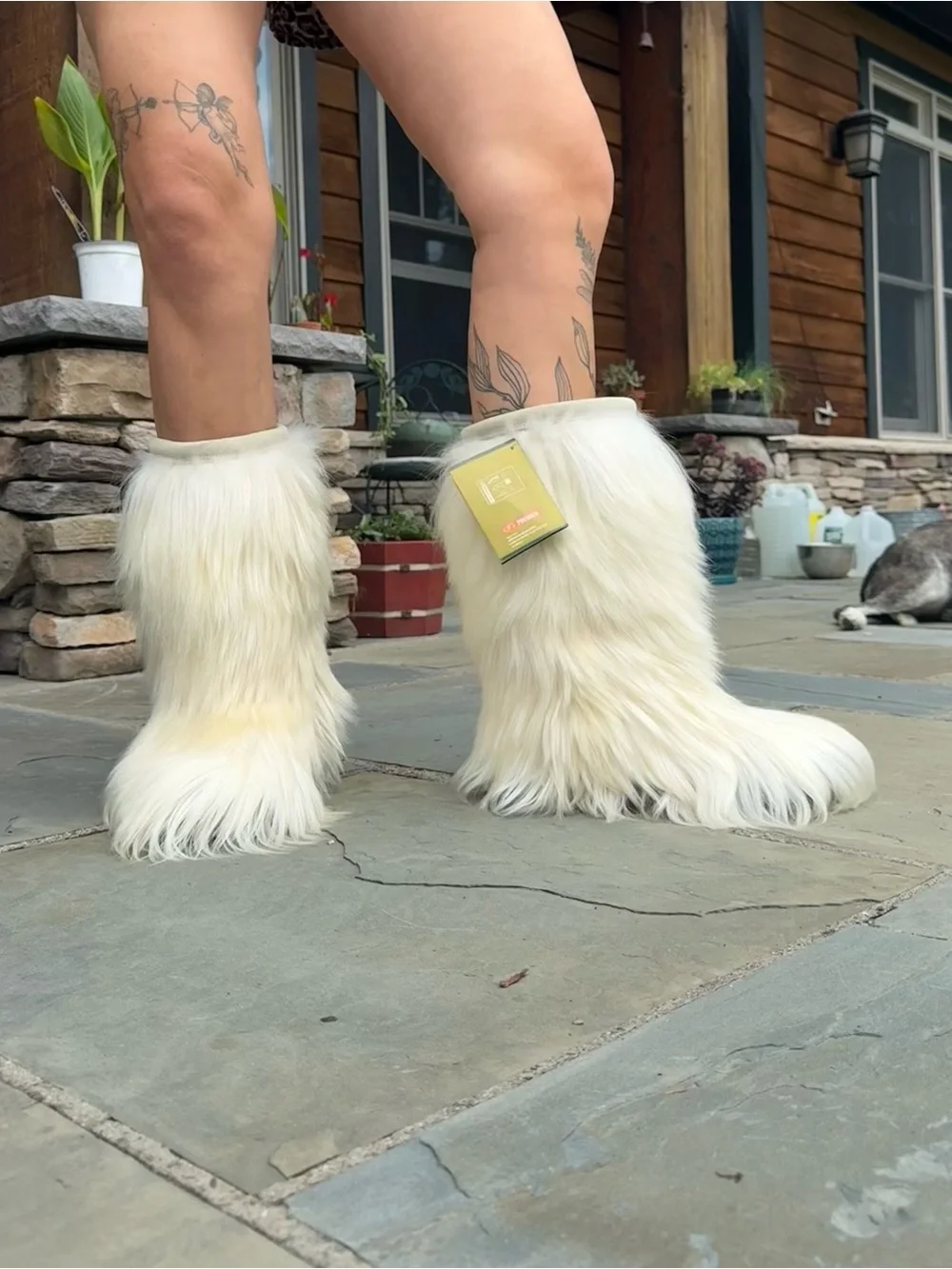 Vintage Deadstock Tecnica Yaghi “Yeti” Long Fur Snow Boots